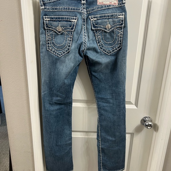True Religion Blue Straight Jeans Classic Style - Picture 5 of 9